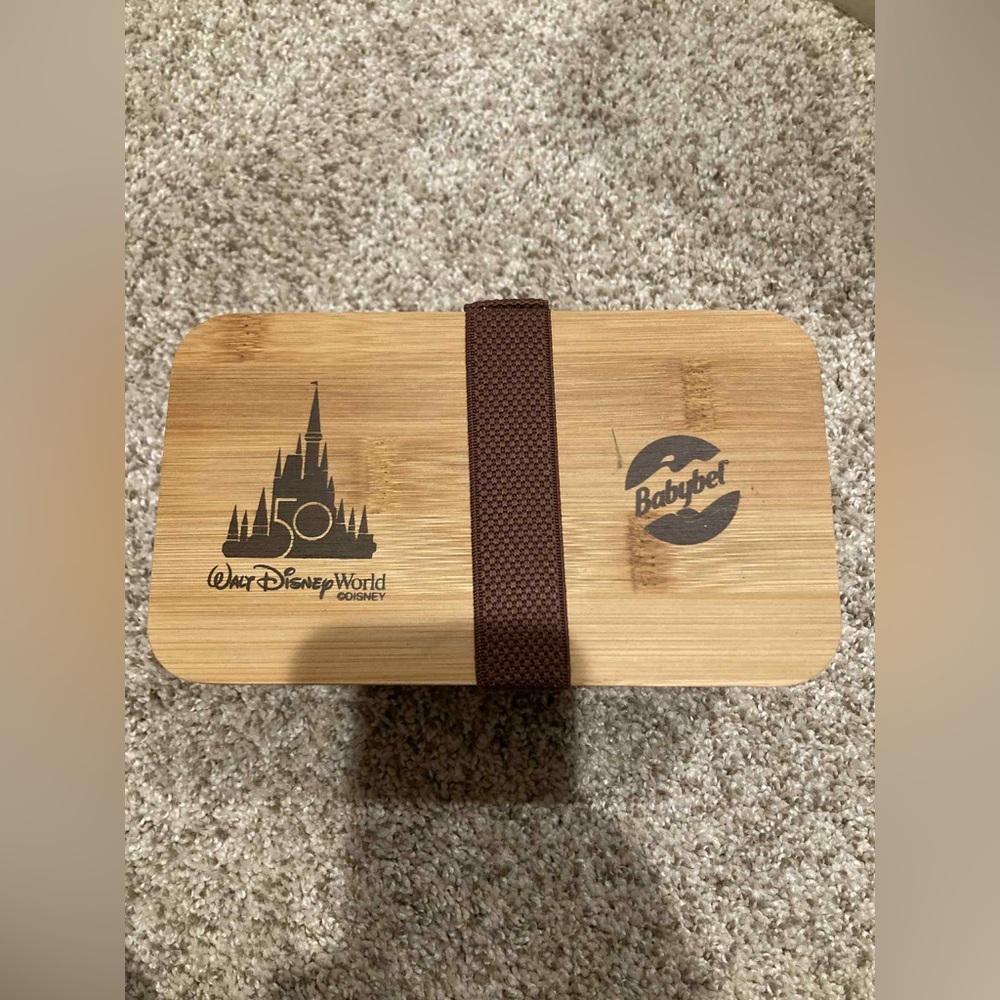 Disney 50th Anniversary Babybel bento box lunchbox food storage container bamboo